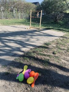 Leitergolf und Eierlauf
